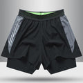 Lined Anti-glare Fitness Shorts Running Training Sports Pants Men - melvincucci