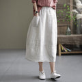 Literary Linen Skirt Casual Loose Large Size Retro Slim Skirt Women - melvincucci