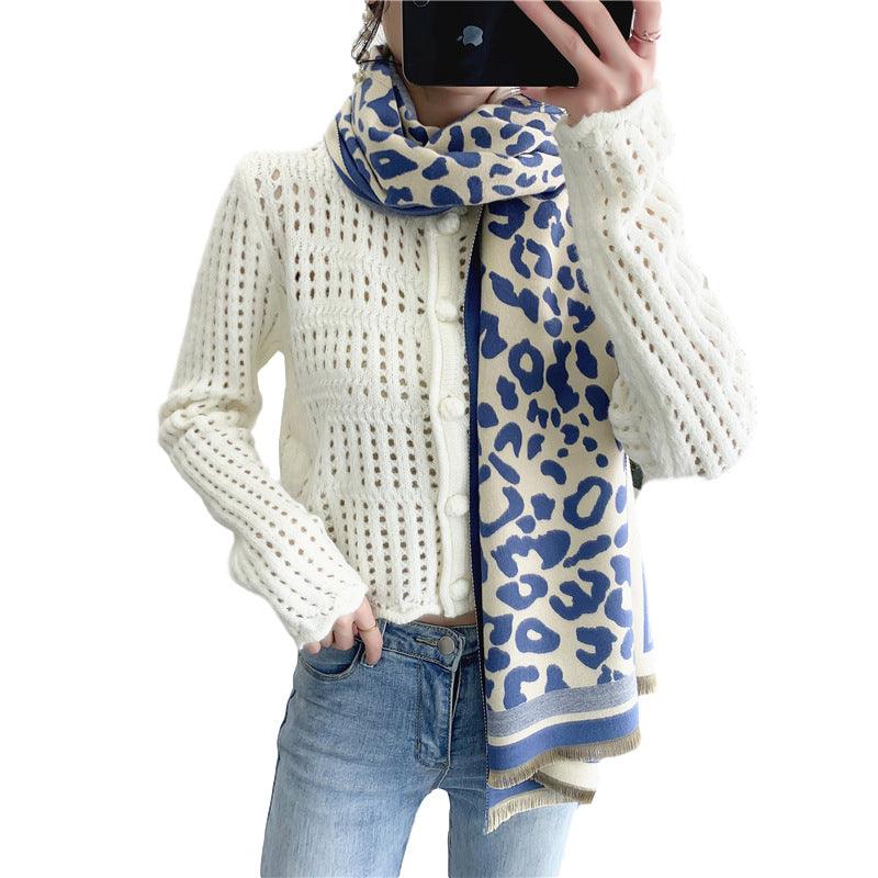 Long Fringed Scarf Women Winter Imitation Cashmere - melvincucci