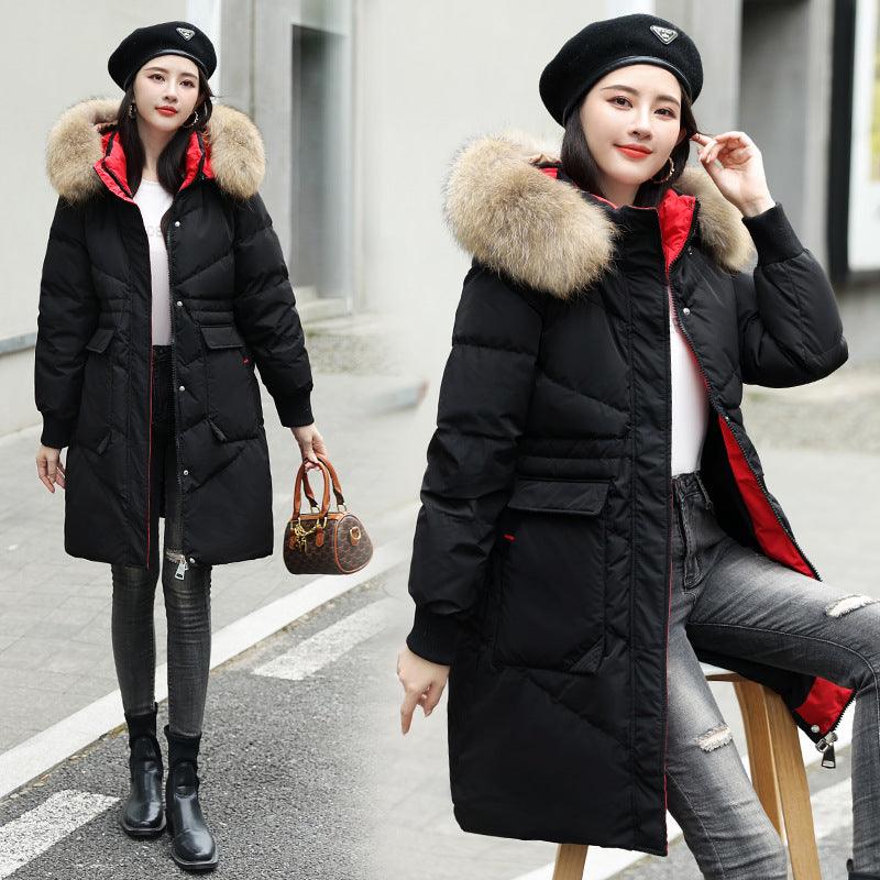 Long Hooded Down Jacket Women - melvincucci