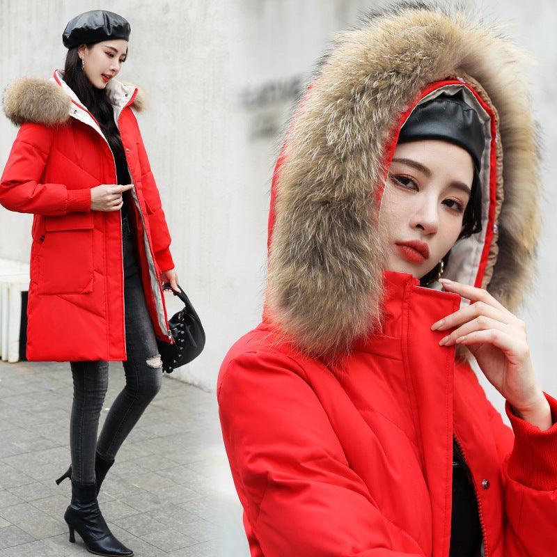 Long Hooded Down Jacket Women - melvincucci