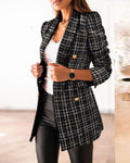 Long sleeve double breasted blazer jacket women - melvincucci
