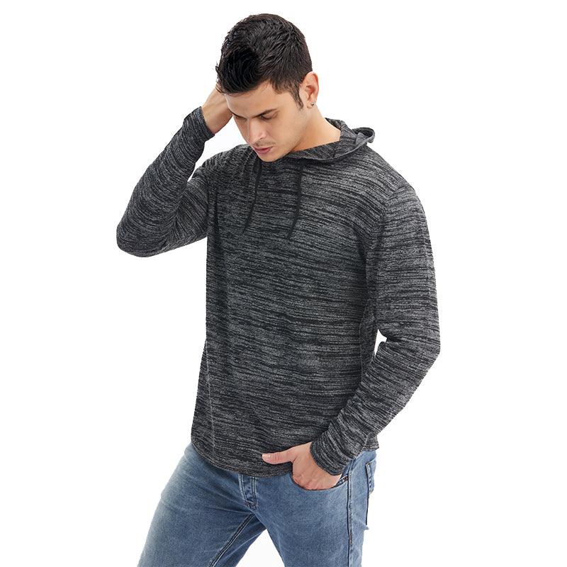 Long Sleeve Men Hoodies Autumn & Spring Pullover Elastic Hooded Men Sweatshirt - melvincucci