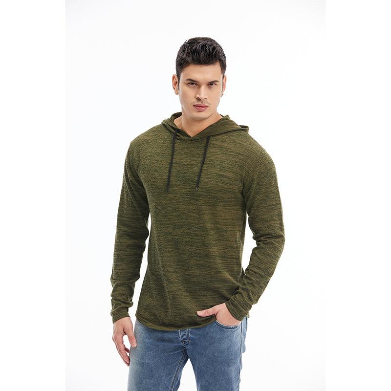 Long Sleeve Men Hoodies Autumn & Spring Pullover Elastic Hooded Men Sweatshirt - melvincucci