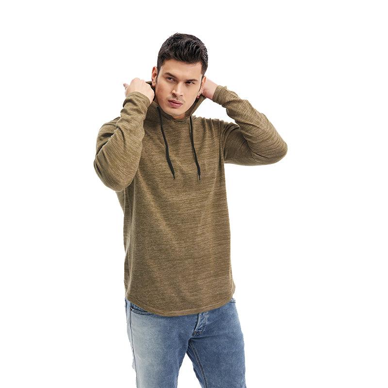 Long Sleeve Men Hoodies Autumn & Spring Pullover Elastic Hooded Men Sweatshirt - melvincucci