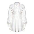Long sleeve shirt skirt women - melvincucci