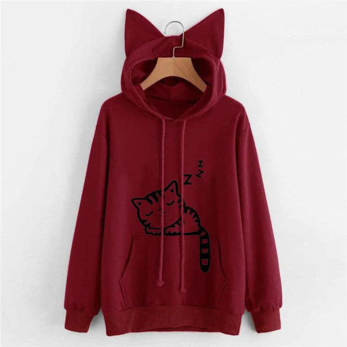 Long Sleeve Sweatshirt Hoodies Women Casual Crop Top - melvincucci