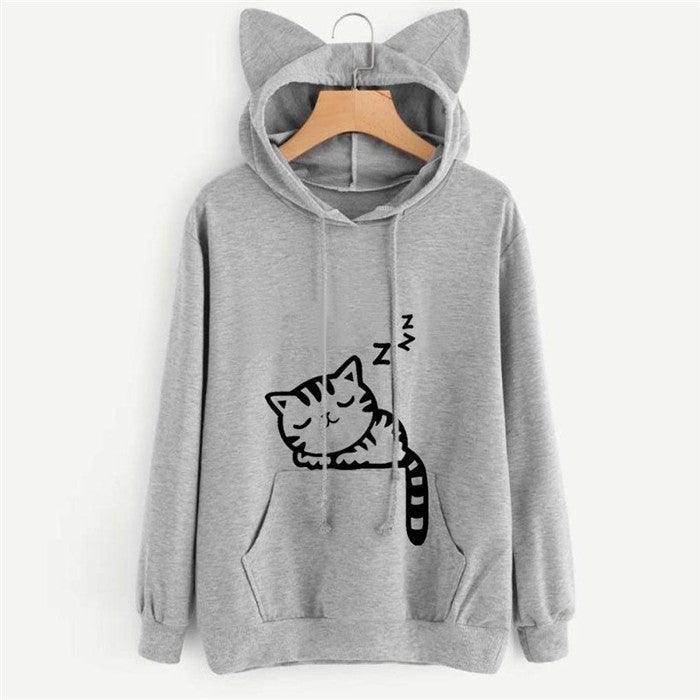 Long Sleeve Sweatshirt Hoodies Women Casual Crop Top - melvincucci