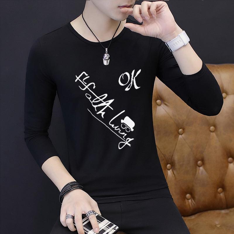 Long-sleeved Bottoming Autumn Clothes Korean Shirt T-shirt Men - melvincucci
