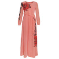 Long-Sleeved Printed Dress with Big Hem African Dress - melvincucci