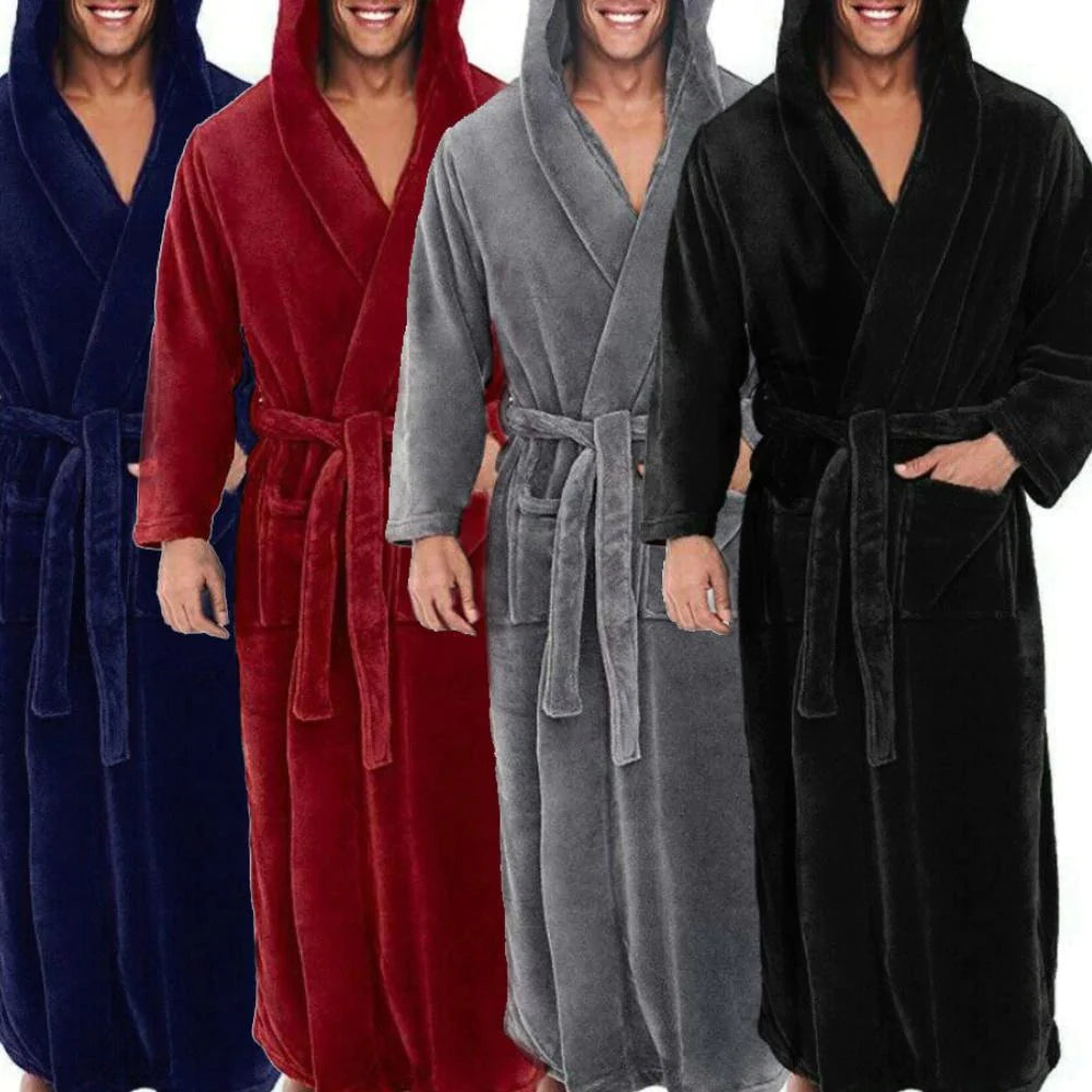 longer bathrobe long-sleeved gown - melvincucci