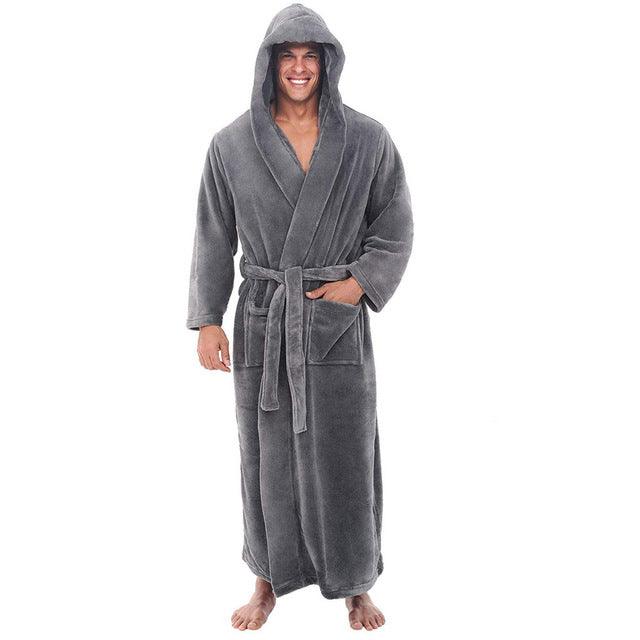 longer bathrobe long-sleeved gown - melvincucci