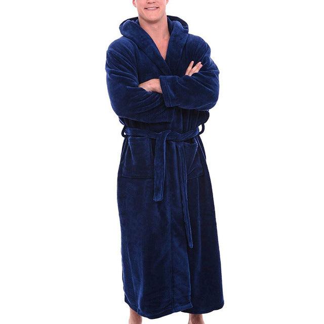 longer bathrobe long-sleeved gown - melvincucci