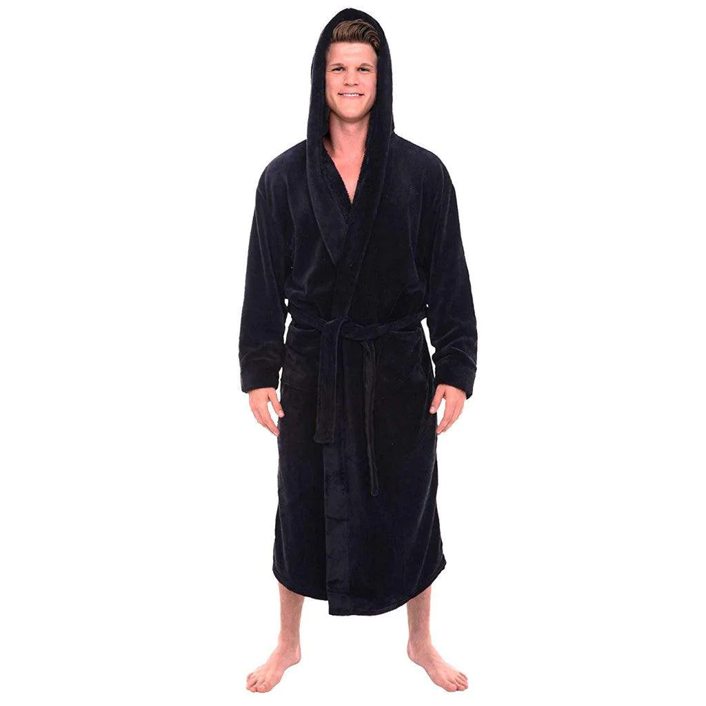 longer bathrobe long-sleeved gown - melvincucci