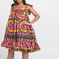 Loose Casual Dress With African Style Strap Strap Skirt - melvincucci