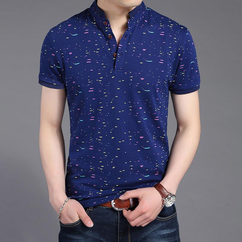 Loose casual floral youth bottoming shirt - melvincucci