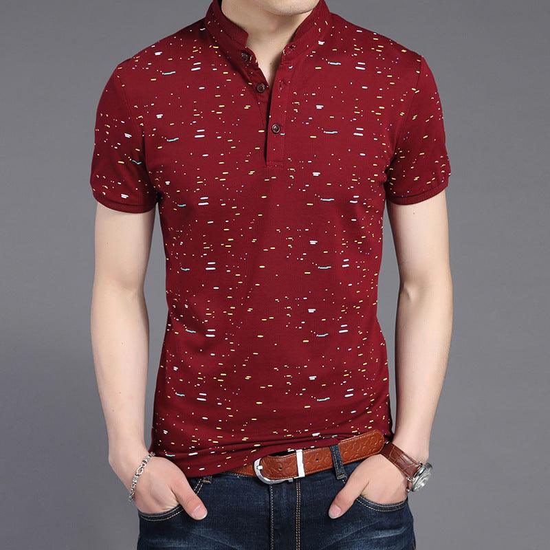 Loose casual floral youth bottoming shirt - melvincucci