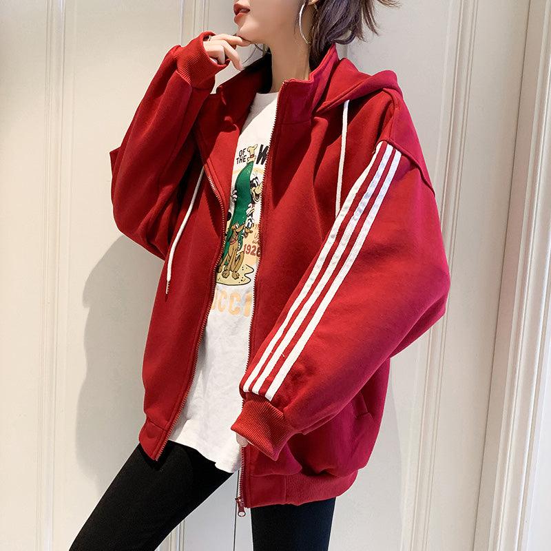 Loose Hooded Sports Sweatshirt Women All-Match - melvincucci