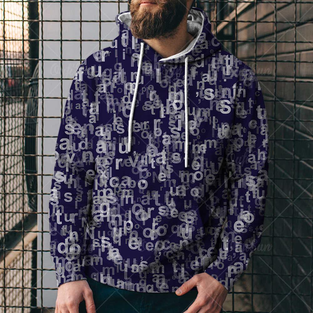 Loose Hooded Sweatshirt 3D Printed Hooded Sweatshirt - melvincucci