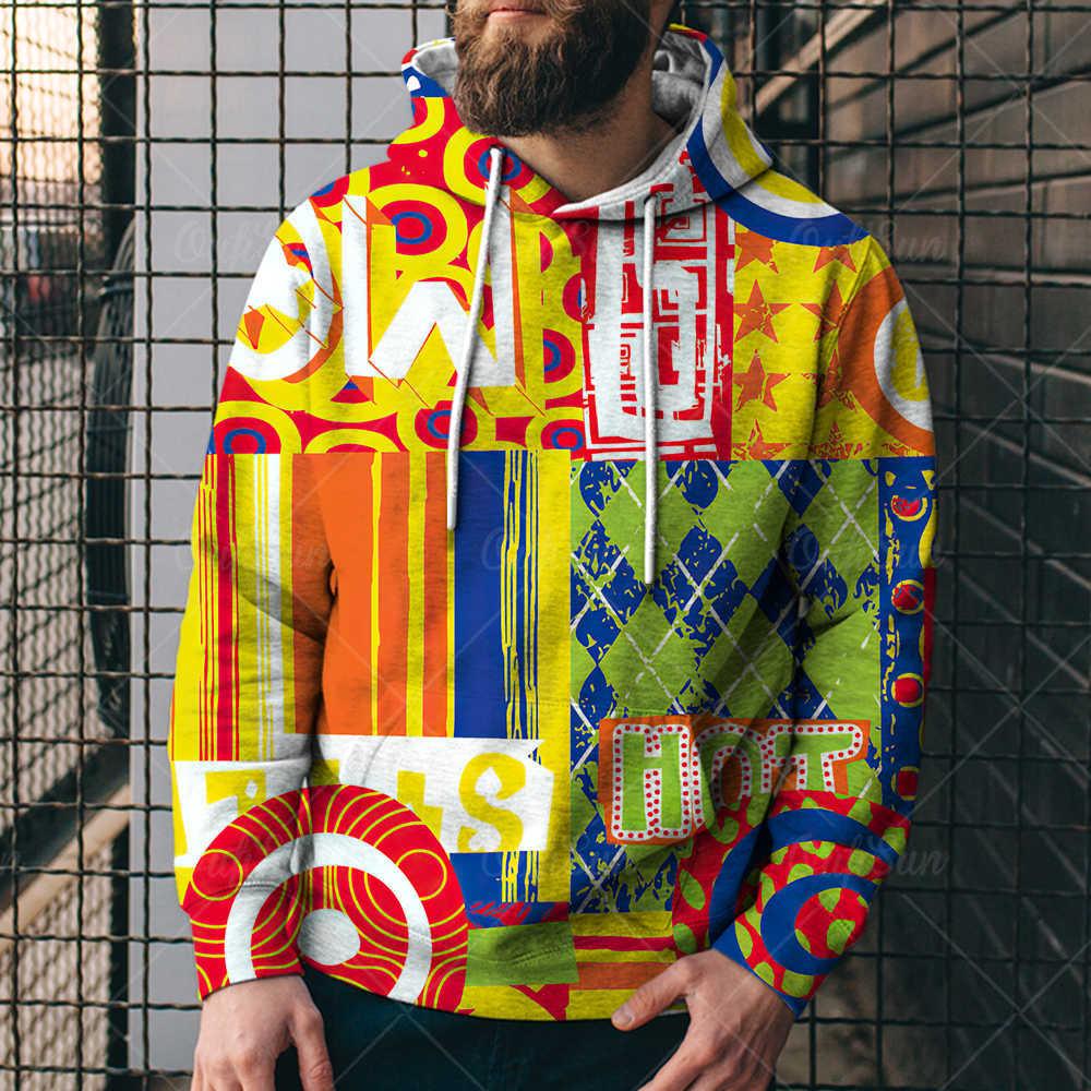 Loose Hooded Sweatshirt 3D Printed Hooded Sweatshirt - melvincucci