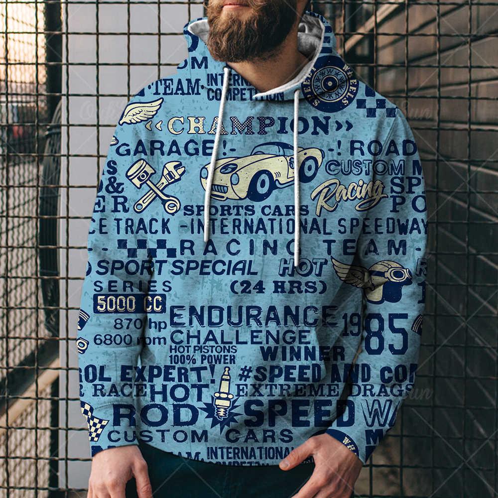 Loose Hooded Sweatshirt 3D Printed Hooded Sweatshirt - melvincucci
