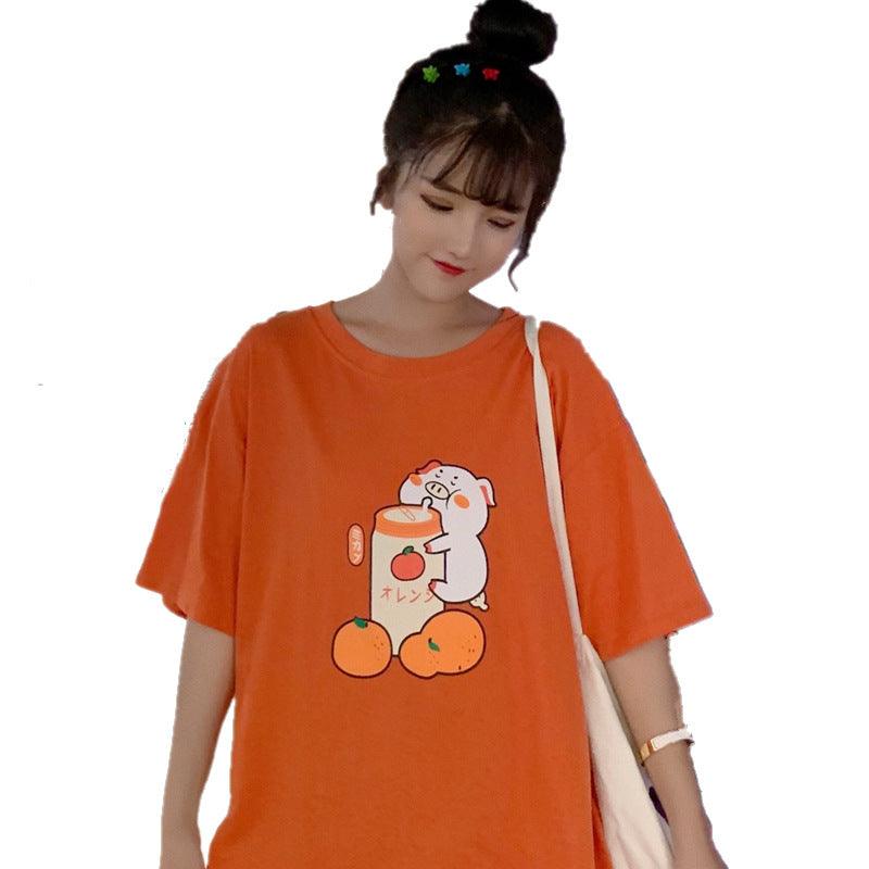 Loose short sleeve T-shirt for women - melvincucci