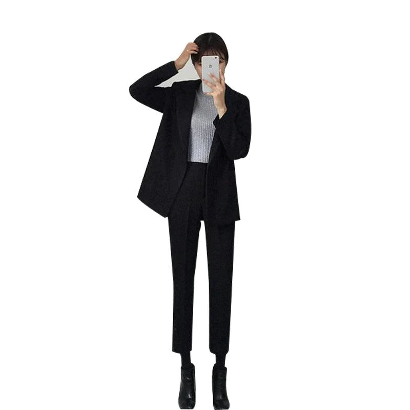 Loose suit two-piece suit for female student career interview - melvincucci