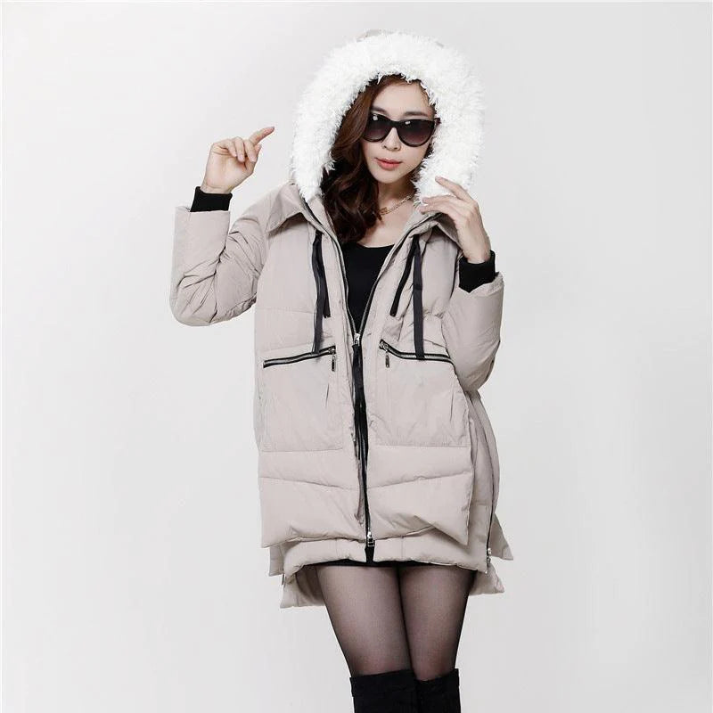 M-5XL 2021 Winter Women Parkas Coats Female Jacket Plus Size Thickening Wadded Casual Loose Pregnant Women Thick Coat Outwear - melvincucci