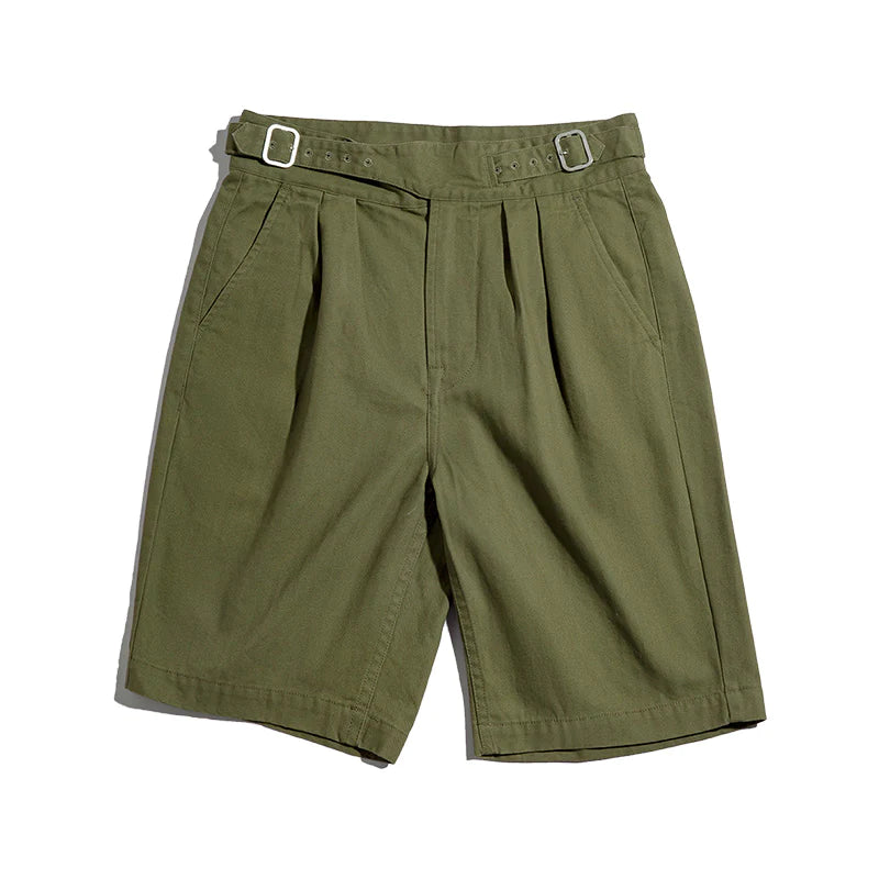 Maden Gurkha Shorts Pants Men Straight High Waist Short - melvincucci
