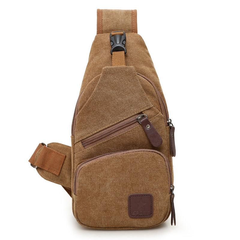 Manufacturers selling new canvas bag chest casual Shoulder Messenger Bag chest bag men tide Bag Small Backpack Bag - melvincucci