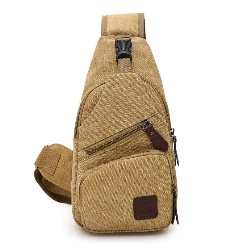 Manufacturers selling new canvas bag chest casual Shoulder Messenger Bag chest bag men tide Bag Small Backpack Bag - melvincucci