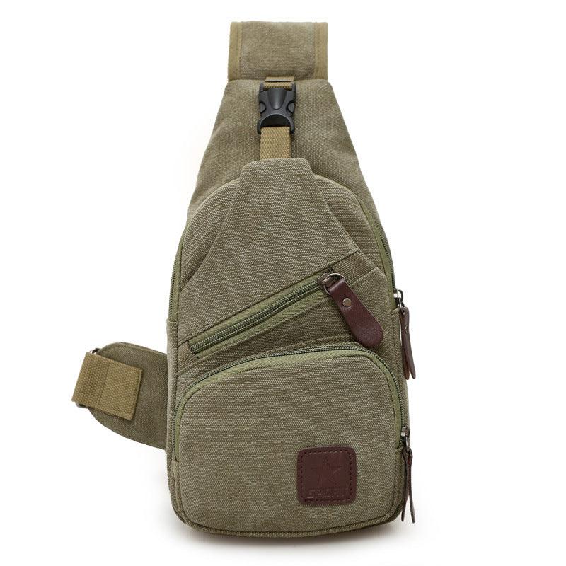 Manufacturers selling new canvas bag chest casual Shoulder Messenger Bag chest bag men tide Bag Small Backpack Bag - melvincucci