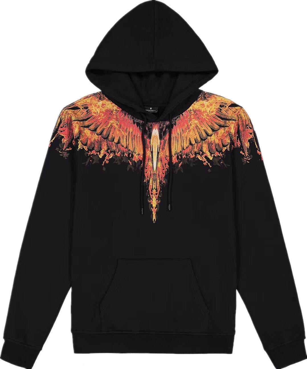 Mark Bronn Wings Print Hooded Sweatshirt for Men and Women - melvincucci