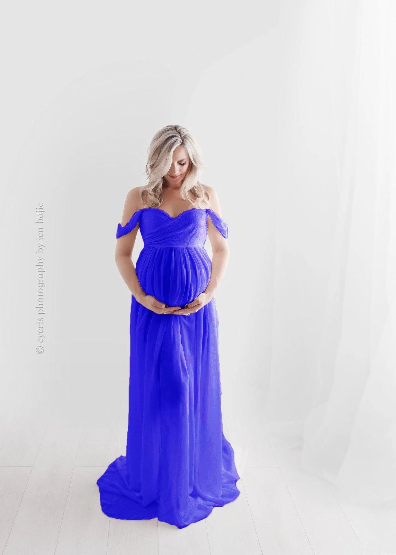 Maternity Photo Dress Front  Mopping Foor Long Skirt Dress - melvincucci