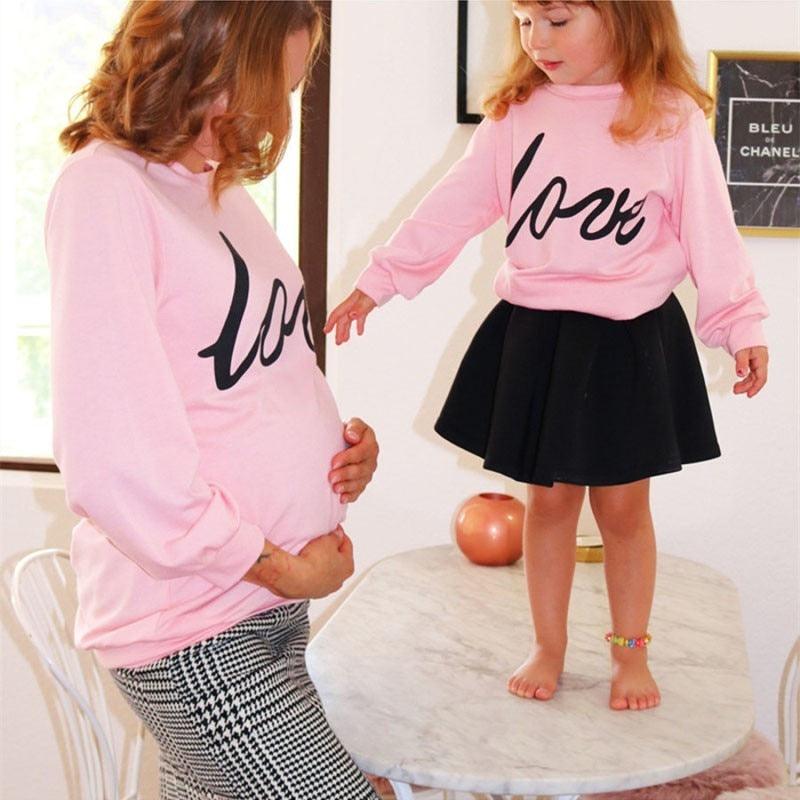 Maternity Sweatshirt Love Printed Parent-child Sweatshirt - melvincucci