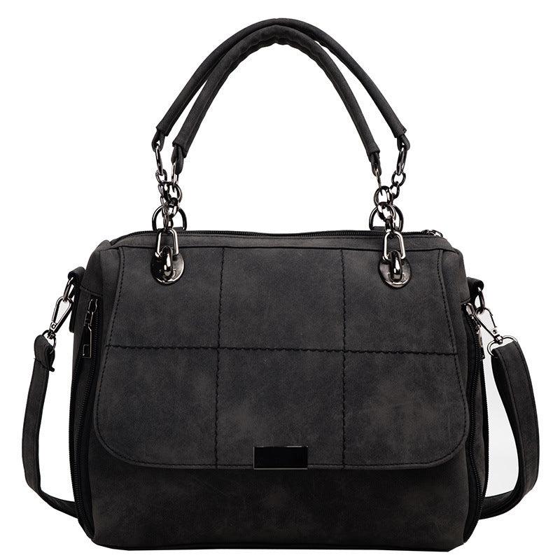 Matte Women  Scrub Female Shoulder Bags Large Capacity Matcha Green PU Leather Lady Totes Boston Bag for Travel Hand Bags - melvincucci