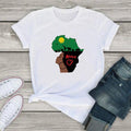 Melanin African Map T shirt African Girl - melvincucci