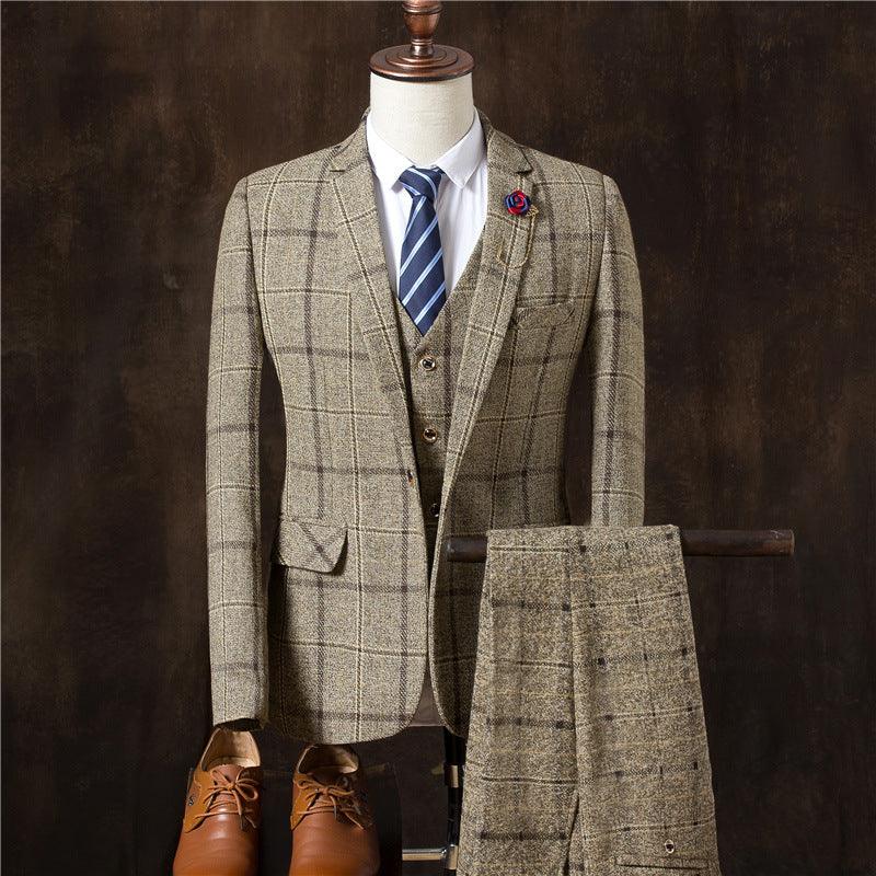 Men 3 Pieces Suit Set Men Wedding Suits Groom Tuxedos - melvincucci