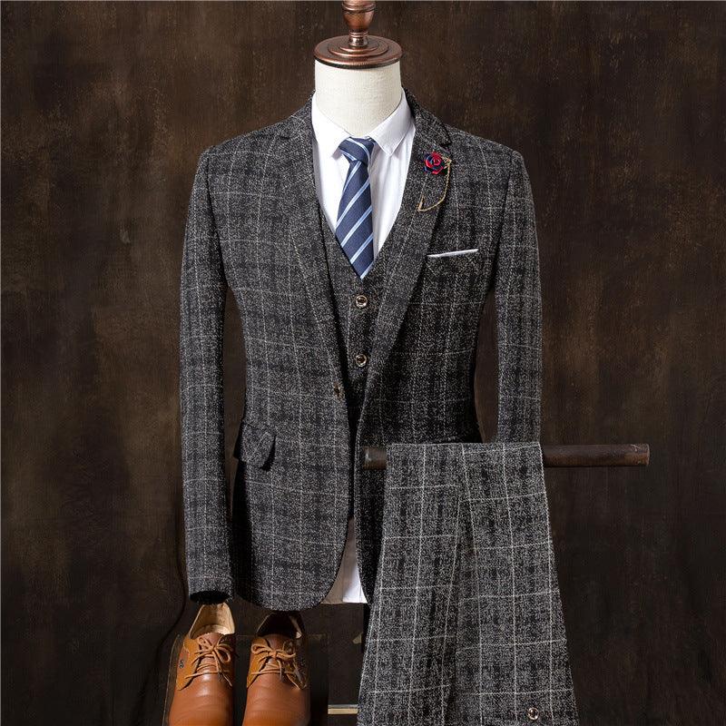 Men 3 Pieces Suit Set Men Wedding Suits Groom Tuxedos - melvincucci