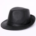 Men And Women Leather Tycoon Jazz Hat - melvincucci