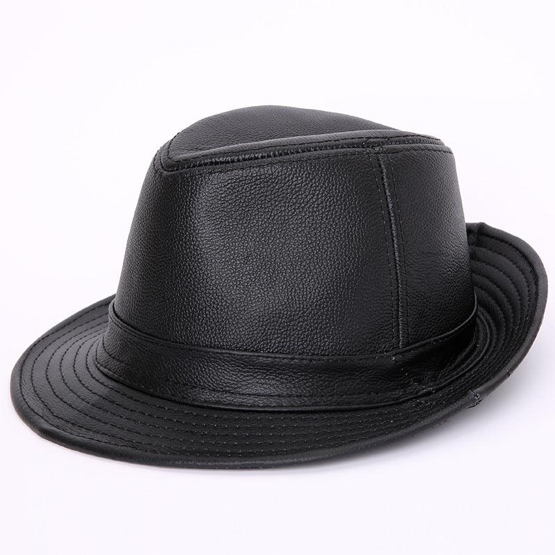 Men And Women Leather Tycoon Jazz Hat - melvincucci