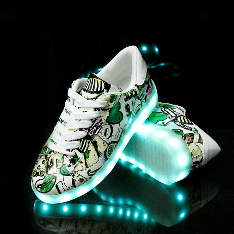 Men and women light shoes couple fluorescent shoes - melvincucci