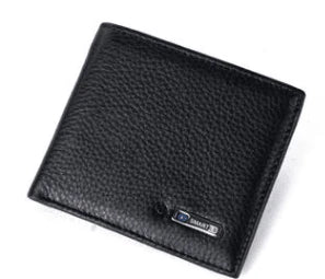 Men and Women's wallet real leather short money baotou intelligent bluetooth anti-theft anti-theft Korean fashion wallet. - melvincucci