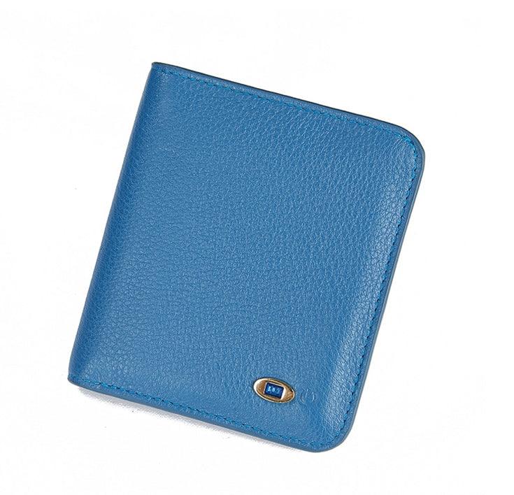 Men and Women's wallet real leather short money baotou intelligent bluetooth anti-theft anti-theft Korean fashion wallet. - melvincucci