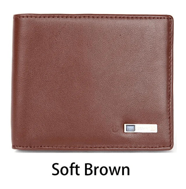 Men and Women's wallet real leather short money baotou intelligent bluetooth anti-theft anti-theft Korean fashion wallet. - melvincucci