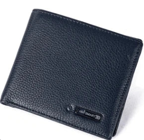 Men and Women's wallet real leather short money baotou intelligent bluetooth anti-theft anti-theft Korean fashion wallet. - melvincucci