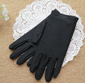 Men and women spandex sunscreen gloves thin summer black white etiquette gloves spring and autumn spandex elastic gloves - melvincucci