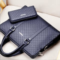 Men bag handbag leather business briefcase embossed letters - melvincucci