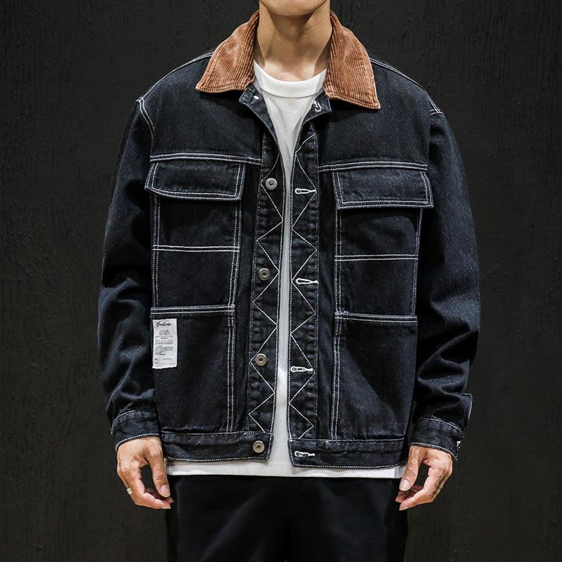 Men Balck Denim Jackets - melvincucci