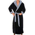 Men BathRobe Flannel Hooded Thick Casual Winter - melvincucci